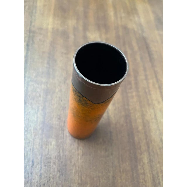 Mid-Century German Brutalist Fat Lava Copper Vase, 1960s For Sale - Image 10 of 18
