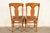 Heywood Wakefield Antique Mission Oak Arts & Crafts Side Chairs or Dining Chairs, Pair For Sale - Image 12 of 15