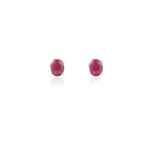 Not Yet Made - Made To Order 18k Yellow Gold Ruby Birthstone Jewelry Set for Women- 4 Pieces, Pendant, Ring, Earrings For Sale - Image 5 of 17