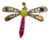 Bochic “Orient” Vintage Multi Color Sapphire & Ruby Brooch Set In 18K Gold & Sil For Sale