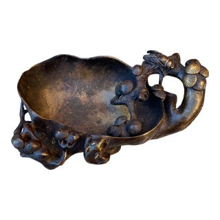 Antique Chinese Bronze Dish For Sale