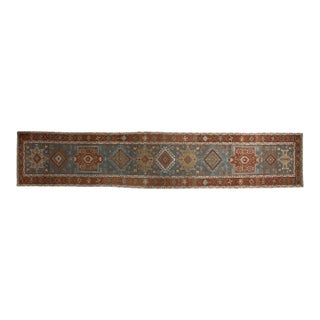 1930's Vintage Distressed Karaja Rug Runner For Sale
