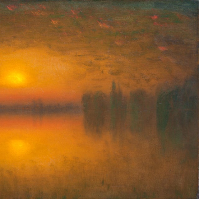 'The Sacramento River, Rio Vista, 1919' by James Everett Stuart, California, Bohemian Club, White House, San Francisco School of Design For Sale - Image 9 of 12