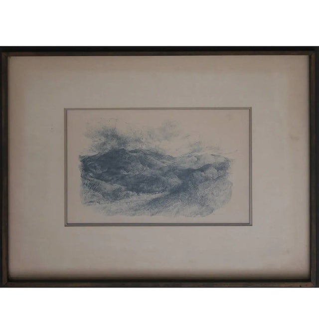 1960s John William Guerin "Mexican Landscape" Early Landscape Pen and Ink Drawing 1960s For Sale - Image 5 of 5