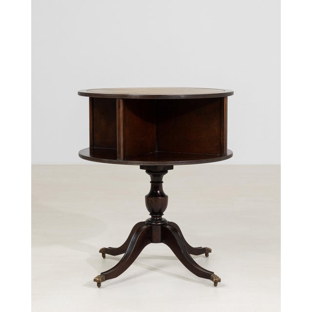 1900-1909 United Kingdom Rich Mahogany Drum-Form Mahogany Side Table For Sale In Greensboro - Image 6 of 10