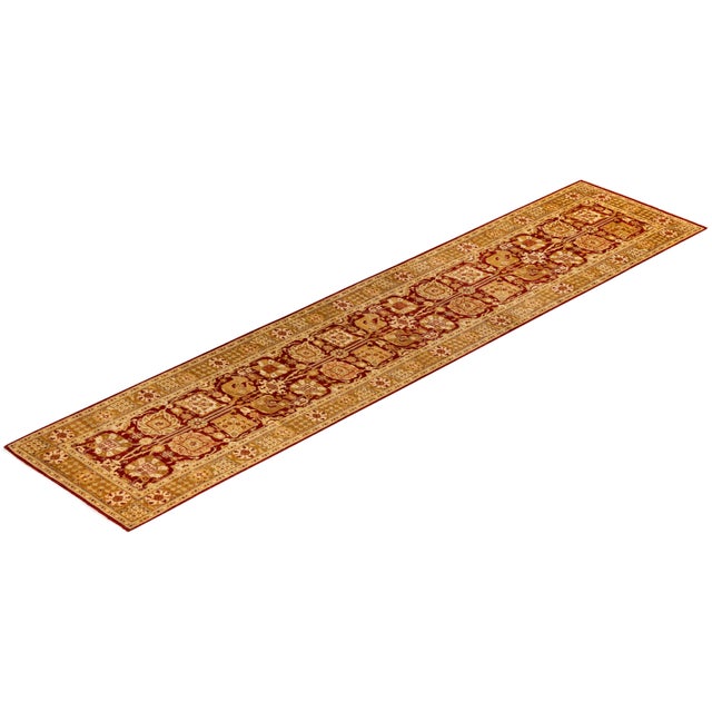 Red Ottoman, One-of-a-Kind Hand-Knotted Runner Rug - Red, 2' 7" x 12' 2" For Sale - Image 8 of 8