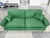 Custom Carved Oak & Green Linen Sofa by Steven Gambrel For Sale In New York - Image 6 of 18