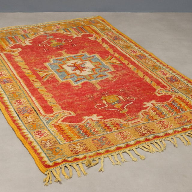 Antique Handmade Heavy Knot Wool Melas Rug For Sale - Image 10 of 10