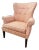 Ethan Allen Pink & Cream Damask Upholstered Accent Chair For Sale