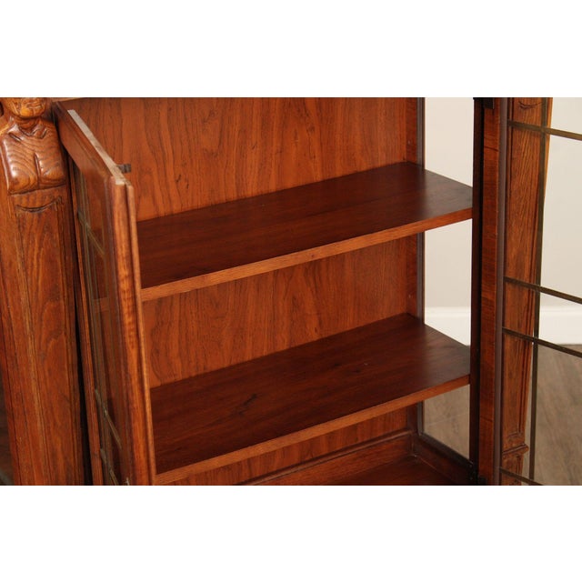 Pulaski Empire Style Bookcase or China Display Cabinet For Sale - Image 4 of 12