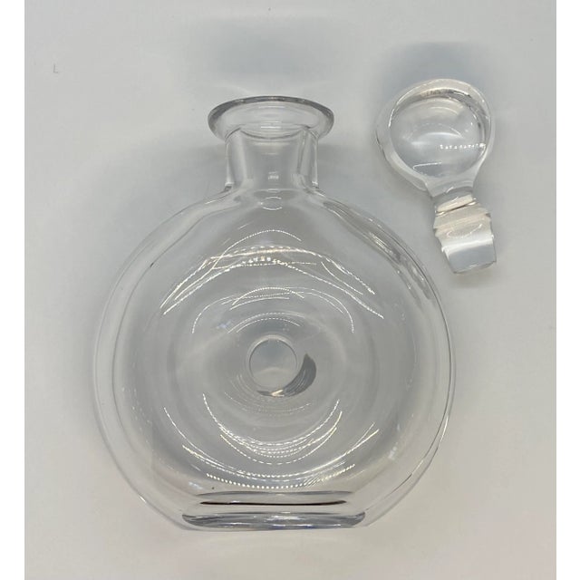 Transparent Contemporary Atlantis Equinox Lead Crystal Decanter From Portugal For Sale - Image 8 of 12