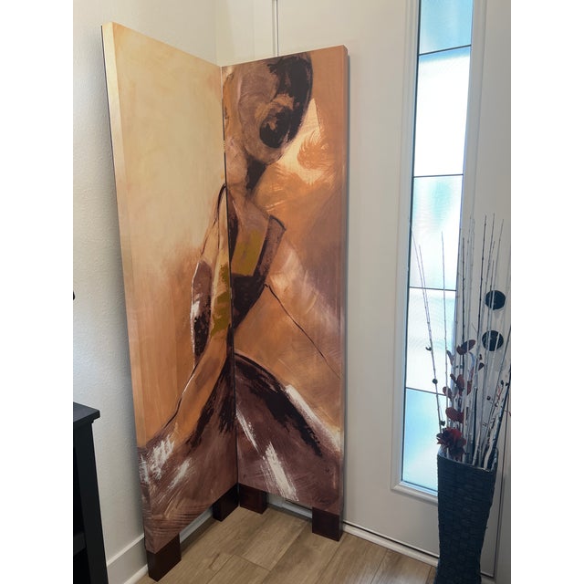 1990s V. Klauss "Ballerina" Folding Canvas Screen, 20x72, Signed and Numbered For Sale - Image 11 of 15