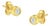 10K Yellow Gold 0.15 Cttw Round Brilliant-Cut Near Colorless Diamond Bezel-Set Stud Earrings (H-I Color, I1-I2 Clarity) For Sale