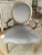 Vintage Hollywood Regency Silver & Gold Upholstered Armchair For Sale - Image 10 of 10