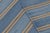 Textile Rug & Kilim’s Indian Dhurrie Rug in Slate Blue and Ochre Stripes For Sale - Image 7 of 9
