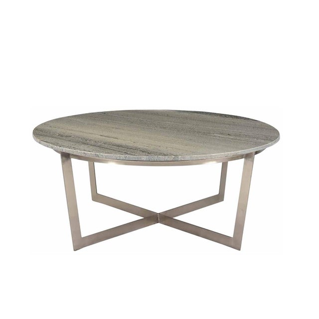 Round Grey Marble Coffee Table Chairish