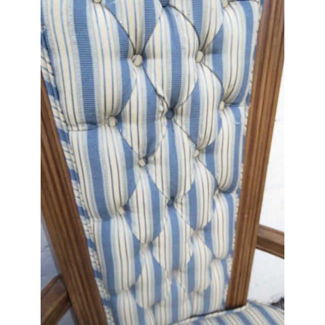 French Tall Side Livingroom Fireplace Accent Chairs a Pair 6106 For Sale - Image 14 of 17