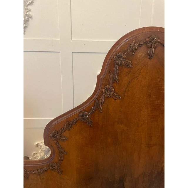 Antique Carved Burr Walnut Single Beds, 1920, Set of 2 For Sale - Image 13 of 18