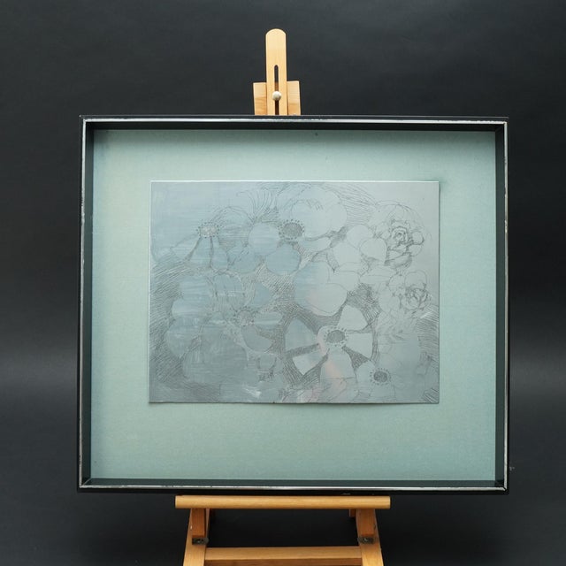 Dietmar Lemcke, Flower Still Lifes, Color Etchings & Original Printing Plate, 1976, Set of 3 For Sale - Image 9 of 18