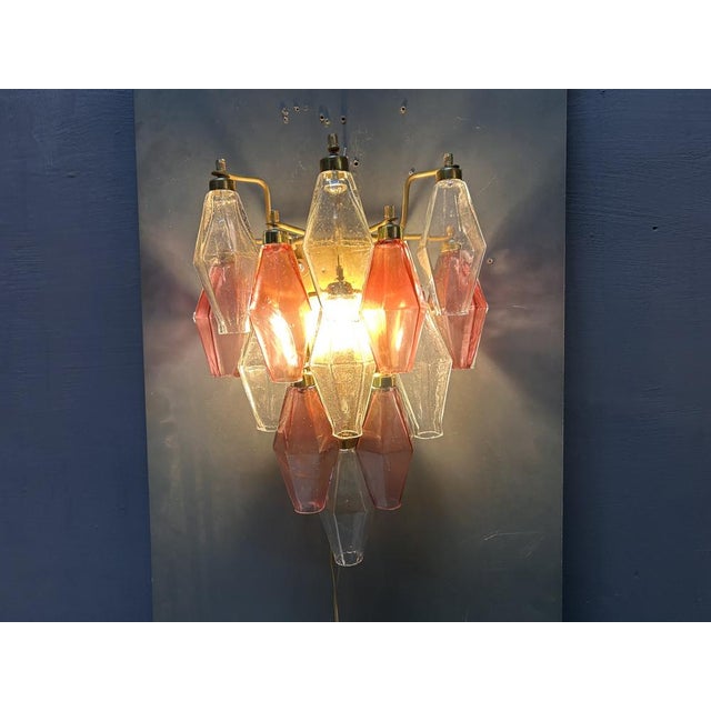 Murano Glass Poliedri Sconces, Italy, 1980s, Set of 2 For Sale - Image 3 of 13