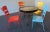 Black Vintage Mid-Century Stamped-Steel Strap/Slat-Back Patio Dining Chairs (Bistro/Café Form), 1950s–60s. For Sale - Image 8 of 11