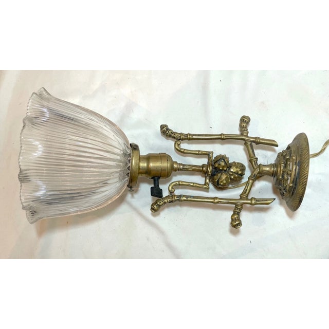 1930s Rare Antique Ornate Brass Nautical Ship Boat Wall Sconce Fixture Gimbal Chestnut For Sale In New York - Image 6 of 12