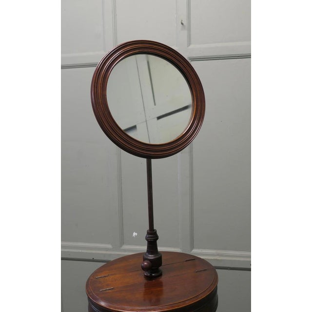 Victorian Telescopic Round Shaving Mirror on Stand For Sale - Image 5 of 7