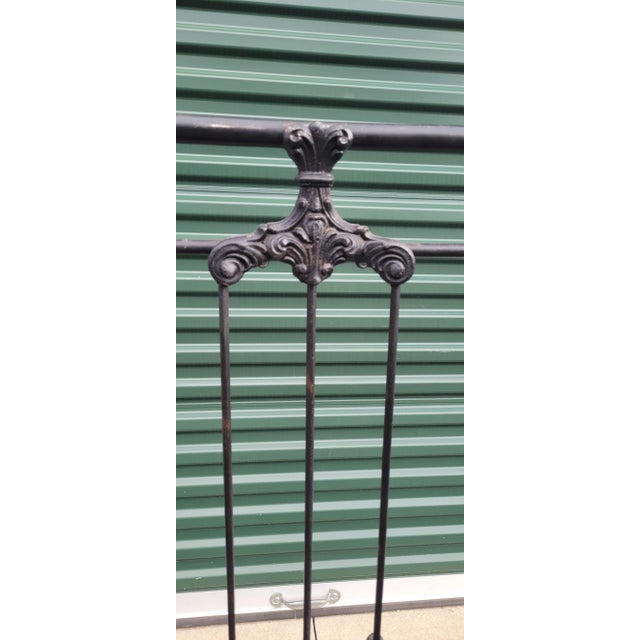 Black Antique Black Enamel Iron Bed For Sale - Image 8 of 12