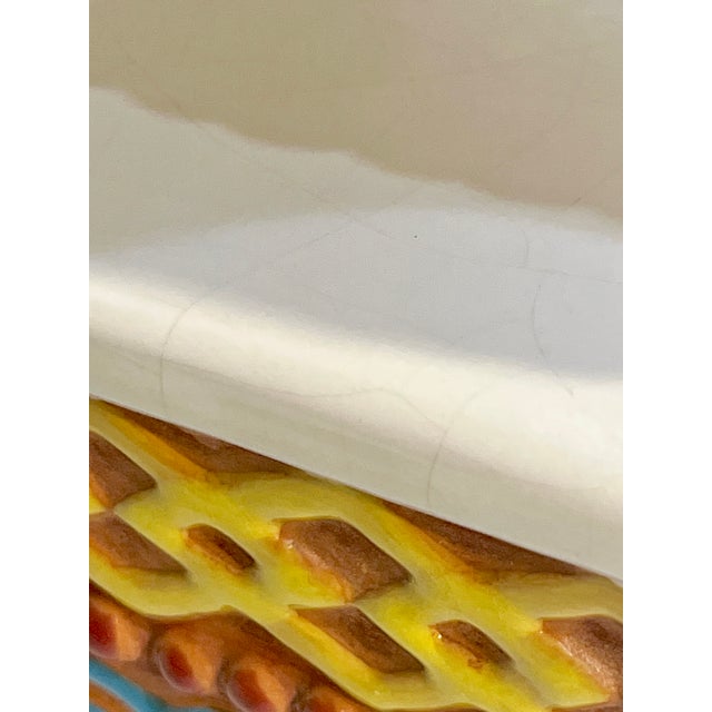 Vintage Hollywood Regency Style Glazed Terracotta Elephant Garden Seat Stool For Sale - Image 10 of 17