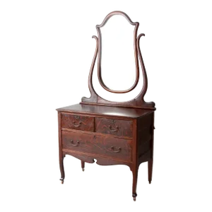 Antique Victorian Dresser With Mirror