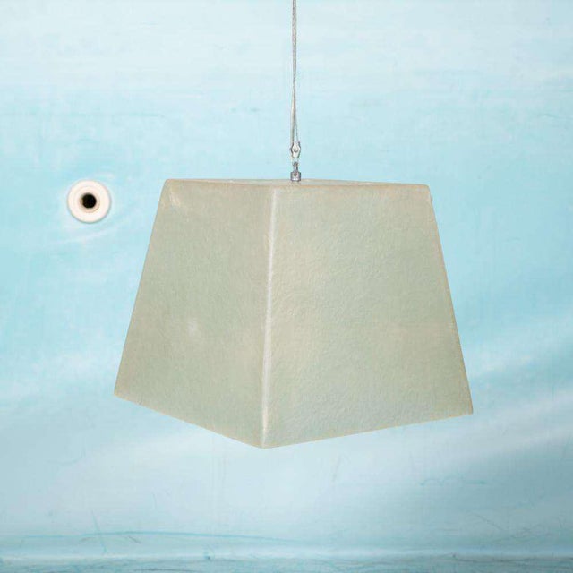 Contemporary Vintage Minimalist Fiberglass Hanging Lamp from Roche Babois For Sale - Image 3 of 18