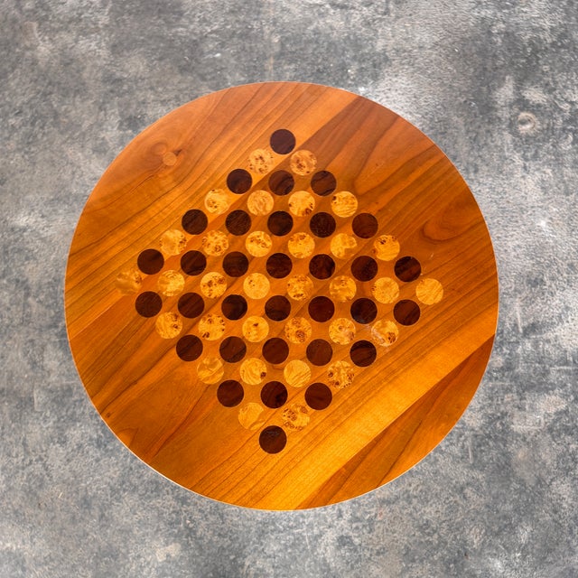 This unique mid-century modern chess table is a standout piece of functional art, combining classic 1960s furniture design...