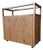 Jack Cartwright for Founders Mid-Century Walnut & Cane Bar Cart / Buffet Server, 1960s For Sale