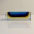 Flavio Poli 1960s Flavio Poli for Seguso Vetri D’Arte Murano Sommerso Blue & Amber Glass Ashtray For Sale - Image 4 of 11