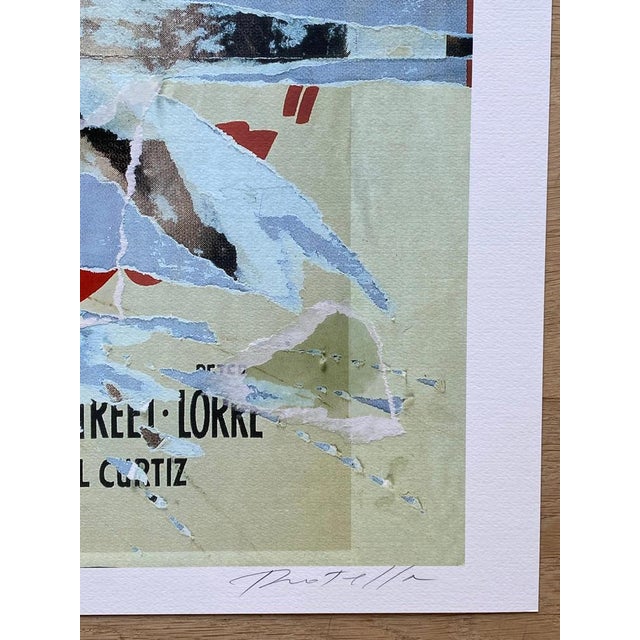 P.A. copy Serigraph signed and numbered by the artist, created using the famous décollage technique. NB: The sheets may...