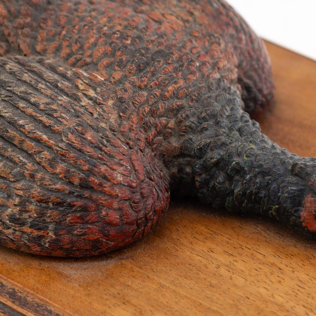 Antique 20th Century Cold Painted Bronze Wall Hanging Document Holder For Sale - Image 6 of 10