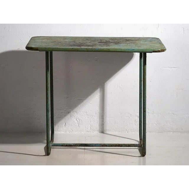 1920s Mint Green Garden Table, 1920s For Sale - Image 5 of 8