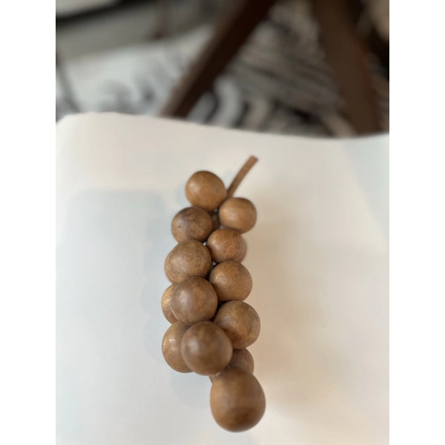 Mid 20th Century Vintage Mid-Century Modern Cluster of Teak Grapes For Sale - Image 5 of 7