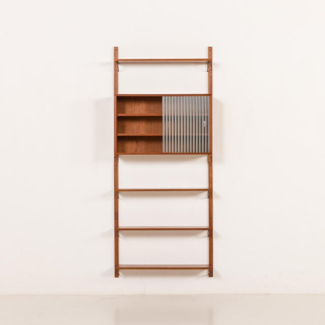 Wood Scandinavian Shelving Wall Unit, Denmark, 1960s For Sale - Image 7 of 12