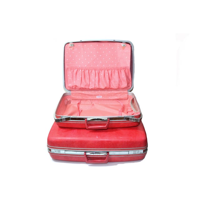 Red Samsonite Luggage A Pair Chairish