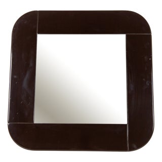 Black Square Mirror, 1980s For Sale