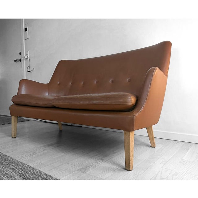 Model 53 Sofa in Cognac Leather by Arne Vodder, 1953 For Sale - Image 6 of 11