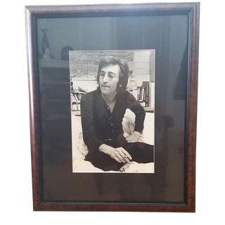 1972 Vintage John Lennon Black & White Gel Photo For Sale