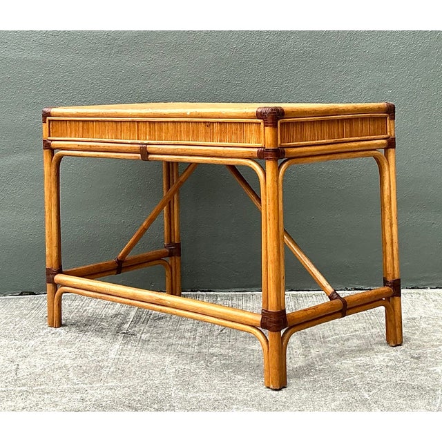 Vintage Pencil Reed Writing Desk For Sale - Image 12 of 12