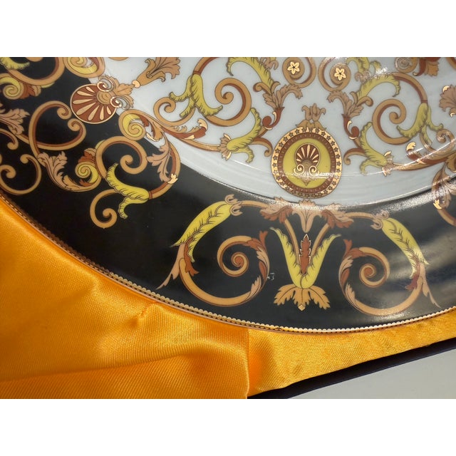 Rosenthal for Versace Porcelain Serving Plate With Matching Porcelain Handgrip Server For Sale In Miami - Image 6 of 11