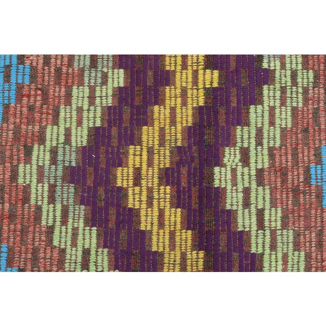 Yellow Vintage Turkish Embroidered Wool Rug-6’x9’10" For Sale - Image 8 of 13