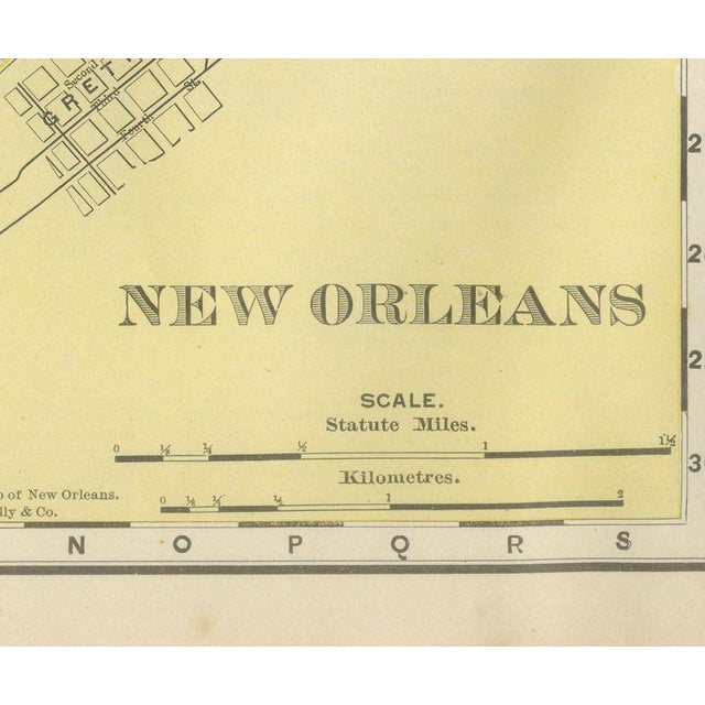 Antique Map of New Orleans, The Crescent City from Rand McNally, 1899 For Sale - Image 3 of 12