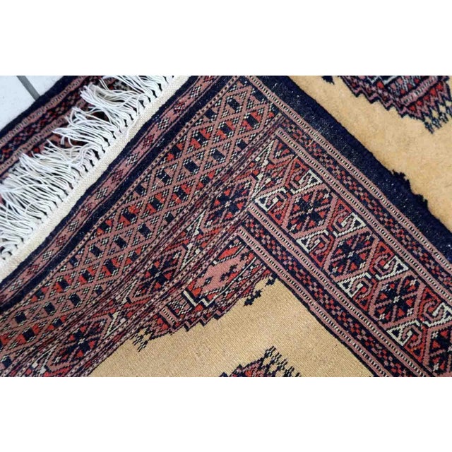 1970s Handmade Vintage Uzbek Bukhara Runner 2.1' X 6.8' For Sale - Image 10 of 11