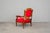 Antique Mahogany Armchair in Red, 1800s For Sale - Image 5 of 17