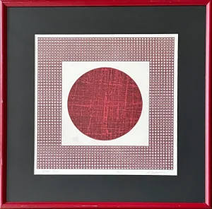 1960s “Odd Ball” Geometric Intaglio Print Numbered #7/125 by S. Jackson, Framed